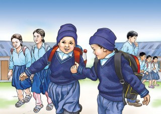 बगलुङ गल्कोट मल्मस्थित सिरबारे आधारभुत बिधालय जहाँ दलित विद्यार्थी मात्रै पढ्छन