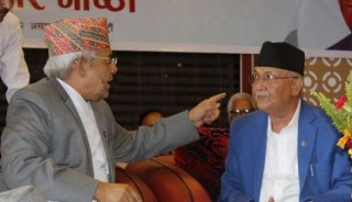 पेरिसडाँडामा केपी ओली र वामदेवबीच चर्काचर्की