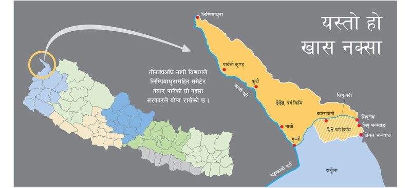 लिपुलेक र कालापानी क्षेत्रमा भारतीय फौज
