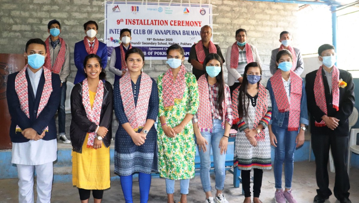ईन्ट्रयाक्ट क्लव अफ बालमन्दिर अन्नपुर्णको नवौ पदस्थापन कार्यक्रम सम्पन्न