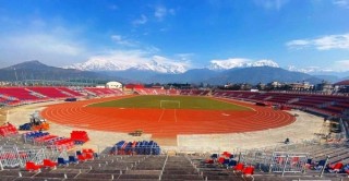 पोखरामा निर्माणाधीन अन्तर्राष्ट्रियस्तरको फुटबल रङ्गशालाको ८५ प्रतिशत हाराहारीमा सकियो