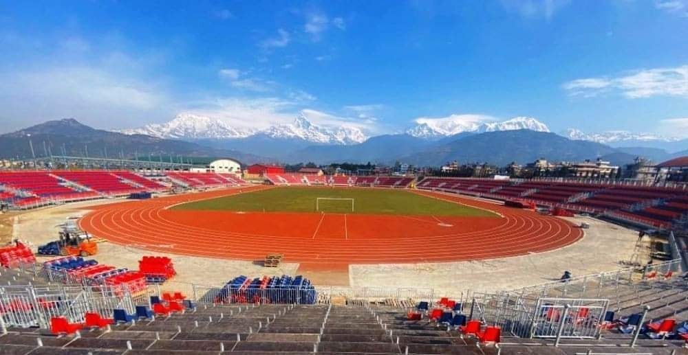 पोखरामा निर्माणाधीन अन्तर्राष्ट्रियस्तरको फुटबल रङ्गशालाको ८५ प्रतिशत हाराहारीमा सकियो