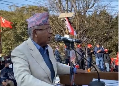 केपी ओलीको सत्ता उन्मादले संविधान विपरितको संसद विघटन गरे : माधव नेपाल