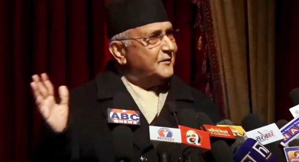 ओलीले  बोलेको कुरा व्यवहारमा त्यसकाे ठीक उल्टाे गर्छन