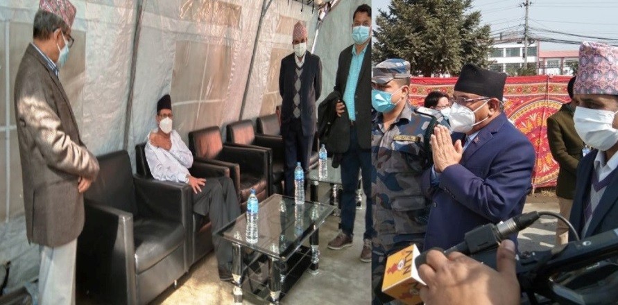 प्रचण्ड र अग्नि सापकोटाले लगाए कोरोना विरुद्दको खोप