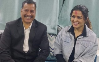महासचिव विप्लव सँग अभिनेत्री रेखा थापाको भेट,धन्यवाद दिन विप्लवले बोलाएकाले भेटे - थापा