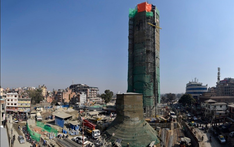 पुनःनिर्माण बाँकी रहे पनि धरहरा वैशाख ११ गते उद्घाटन गरिने