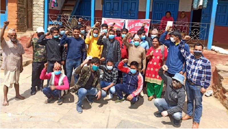 माओवादी केन्द्र म्याग्दी अन्नपूर्ण गाउँपालिका ७ हिस्तान र मालिका गाउँपालिका १५ देविस्थानमा वडा कमिटि पुर्नगठन
