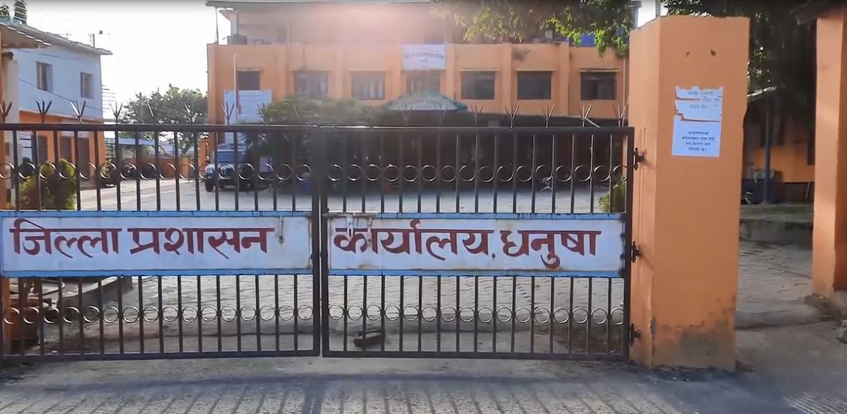 धनुषामा निषेधाज्ञा जारी"सवारी साधन आवागमनमा पूर्ण रोक, बजार व्यवसाय बिहान १० बजेसम्म "