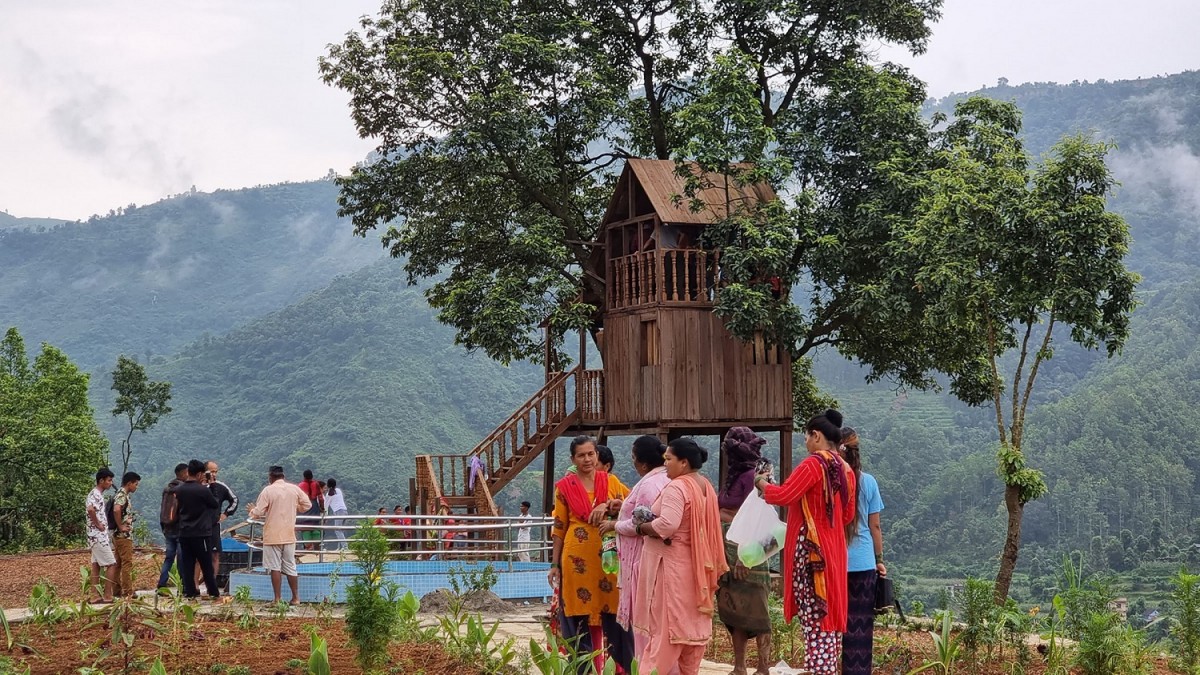 तनहुँको ‘ट्री हाउस’ सामाजिक सञ्जालमा भाइरल, उद्घाटन नहुँदै पर्यटकको लर्को