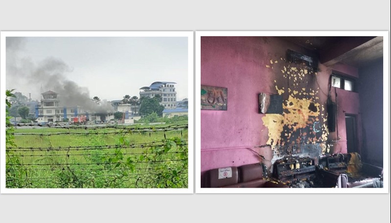 चितवनको भरतपुरस्थित विमानस्थलको भिआइपी कक्षामा आगलागी