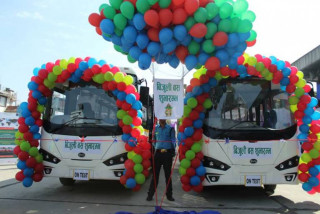 लुम्बिनीका विध्युतीय बस आजदेखि सुचारु