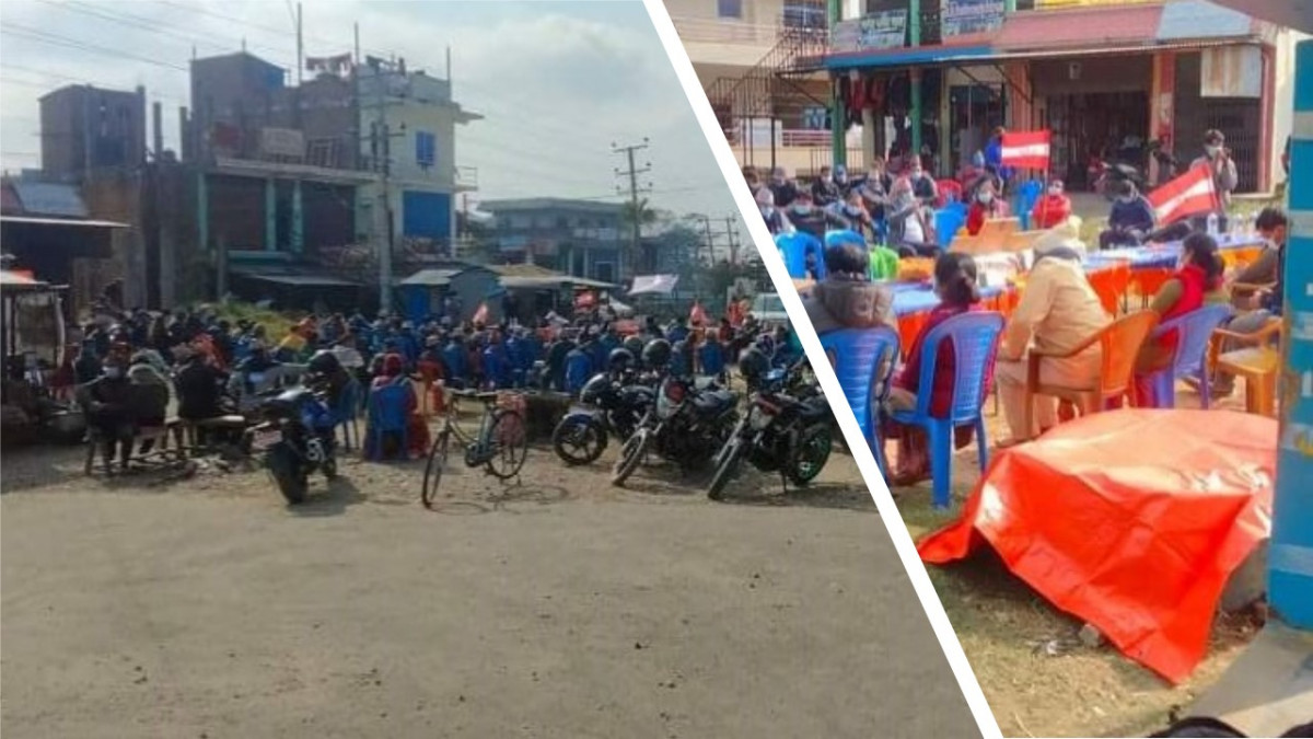 राप्ती गाउँपालिकाको बैठकले गरेको निर्णय विरुद्ध काङ्ग्रेसले गर्यो भेला आयोजना 