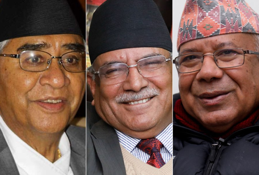 देउवा–प्रचण्ड–नेपालबीच भेटवार्ता