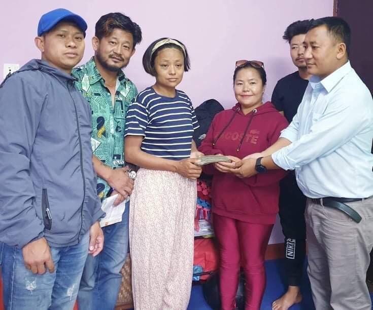 किरात राई यायोक्खा कुवेतद्वारा मृगौला पीडितलाई आर्थिक सहयोग 