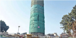 धरहरा निर्माण कार्य अझै २० प्रतिशत बाँकी