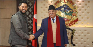 PM Dahal and RSP President Lamichhane hold meeting