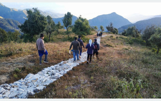 बिममा पक्की पदमार्ग निर्माण