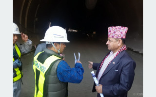 मन्त्री ज्वालाद्वारा नागढुङ्गा सुरुङमार्गको अनुगमन