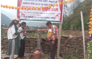 म्याग्दीको अन्नपूर्णमा तीन खानेपानी आयोजना निर्माण