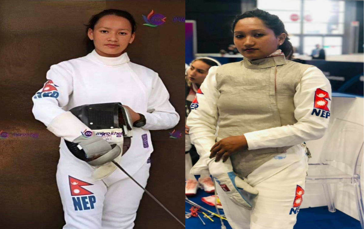 एशियन फेन्सिङ्ग च्याम्पियनसिपका लागि अनिता कार्की र अनिता अधिकारी कुवेत आउदै