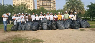 युवा शक्ति कुवेतद्वारा साल्मियाको गार्डेन सरसफाई