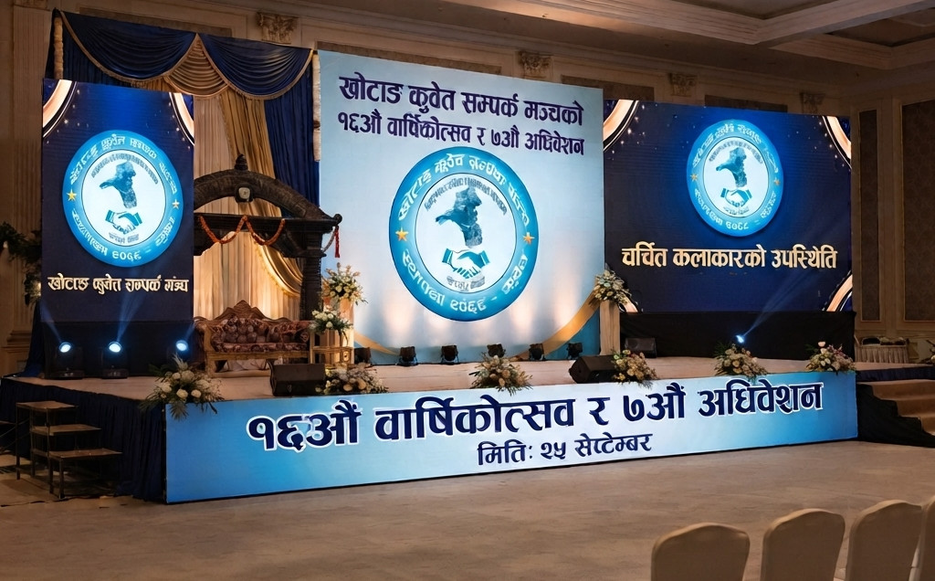 चर्चित कलाकारको साथमा खोटाङ कुवेत सम्पर्क मञ्चले १६औं वार्षिकोत्सव र ७औं अधिवेशन २५ सेप्टेम्बरमा मनाउने